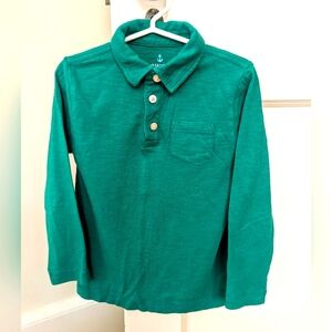 J.Crew emerald long-sleeve polo